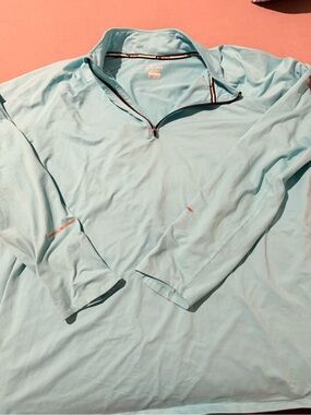 Nike Light Blue Dri-FIT 1/4 Zip Long Sleeve Shirt